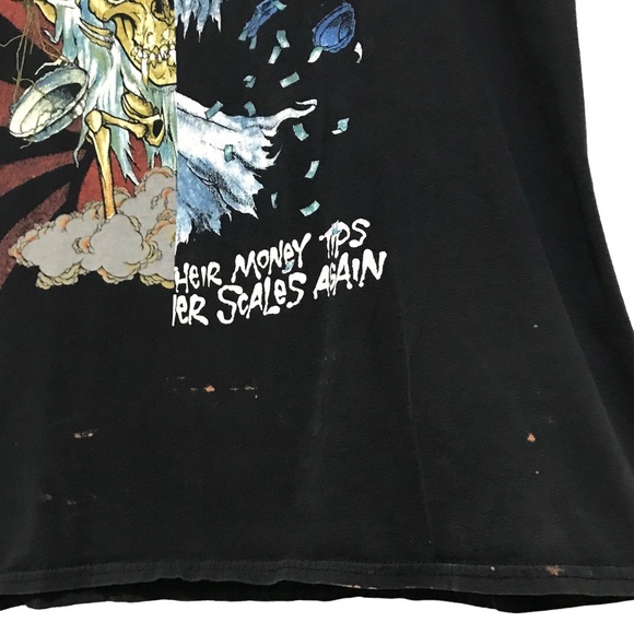 Metallica Their Money Tips Her Scales Again Graphic Tee Shirt - Picture 4 of 5